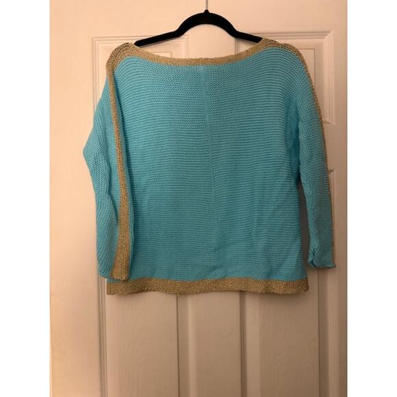 Blue and Gold Lilly Pulitzer Sweater Size Small - Picture 2 of 7